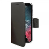 Celly Samsung Galaxy S23 Kotelo Wally Wallet Case, musta