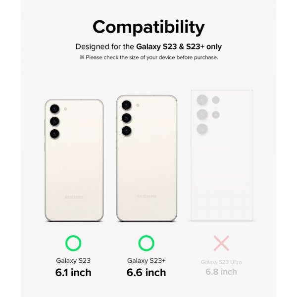 Ringke Samsung Galaxy S23/Galaxy S23 Plus Kameran suoja Kameran linssin kehys Musta