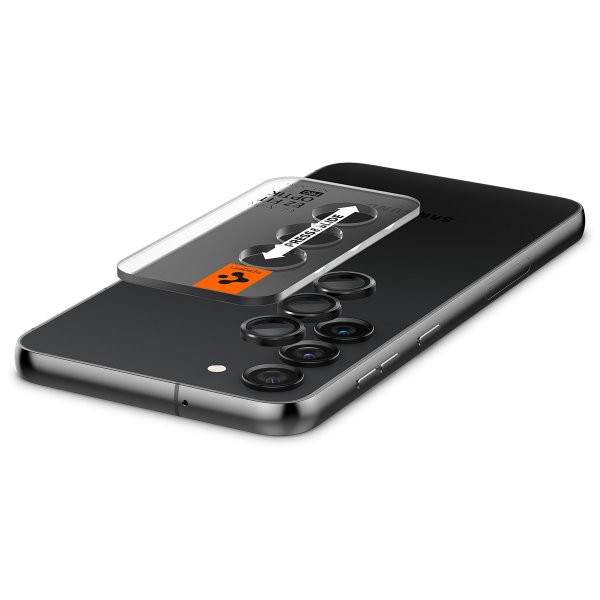 Spigen Samsung Galaxy S23/S23 Plus/S24 Kameran suojaus GLAS.tR EZ Fit Optik Pro 2-pakkaus, musta