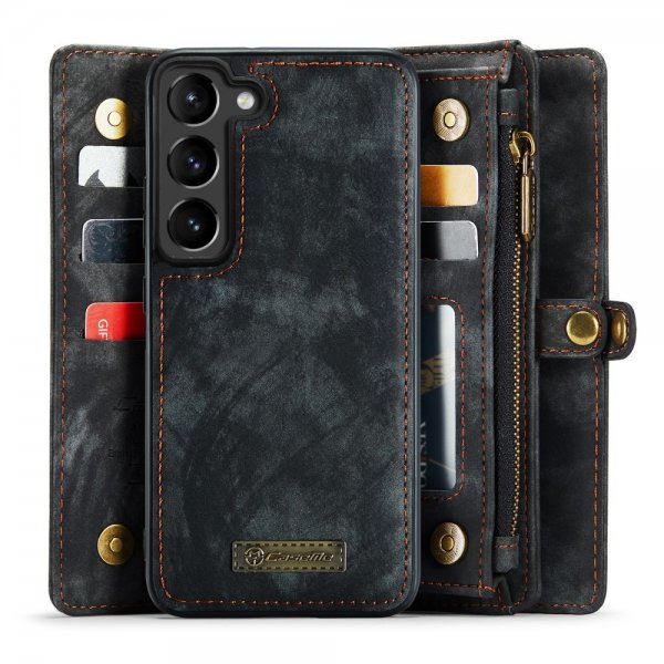 CaseMe Samsung Galaxy S23 Plus -suojakotelo, 008 Series, irrotettava kuori, musta