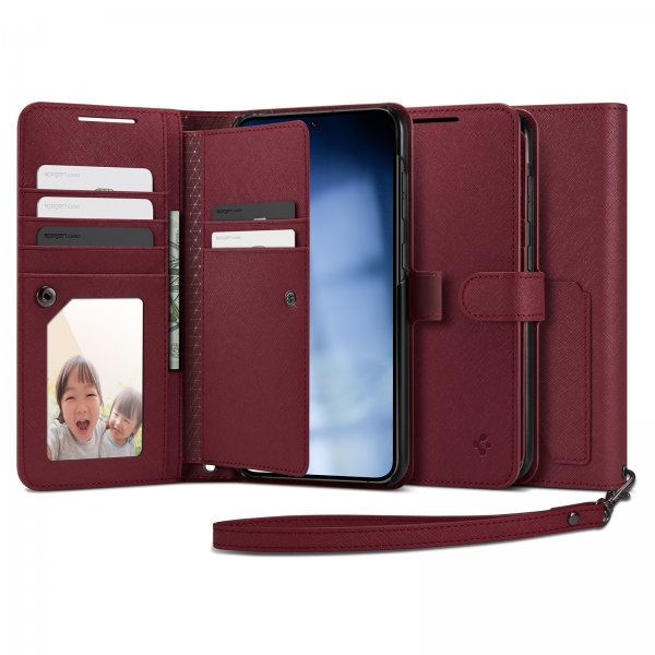 Spigen Samsung Galaxy S23 Plus Kotelo Wallet S Plus Burgundy