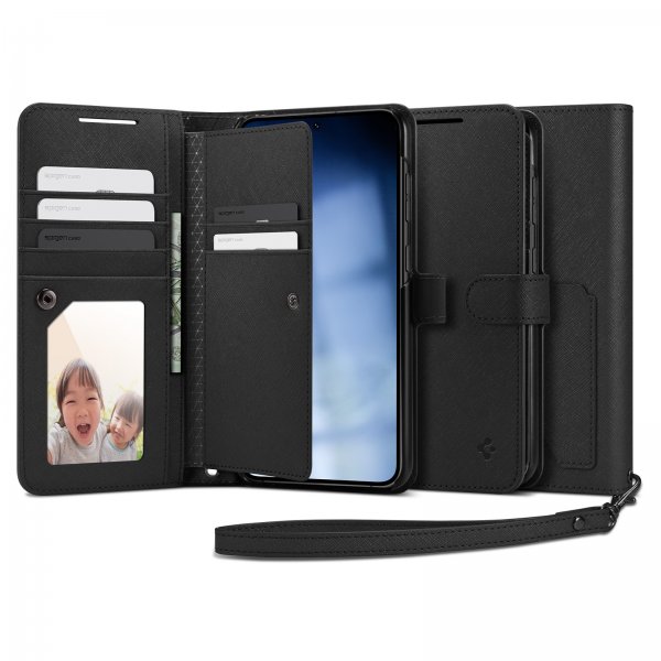 Spigen Samsung Galaxy S23 Plus Kotelo Wallet S Plus Musta