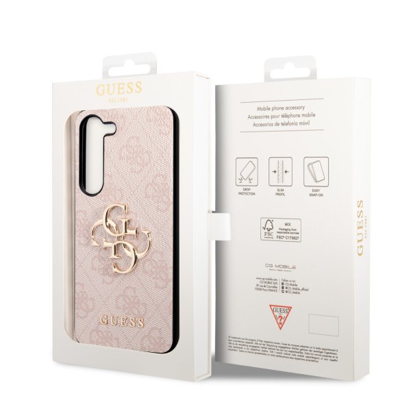 Guess Samsung Galaxy S23 Plus Kuoret 4G Logo Pink