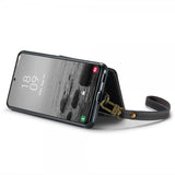 CaseMe Samsung Galaxy S23 Plus -suojakotelo, C20, korttipaikka, vetoketju, musta