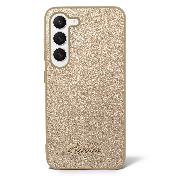 Guess Samsung Galaxy S23 Plus Fixed Glitter Case, kulta