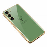 GKK Samsung Galaxy S23 Plus -suojakuori, peurakuvio, vaaleanvihreä