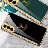 GKK Samsung Galaxy S23 Plus -suojakuori, peurakuvio, vaaleanvihreä