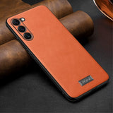 Sulada Samsung Galaxy S23 Plus Nahkakuori Oranssi