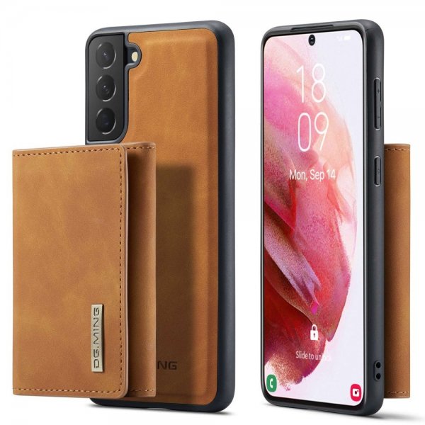 Dg.Ming Samsung Galaxy S23 Plus -suojakotelo M1-sarjan irrotettava korttipidike, ruskea
