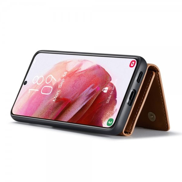 Dg.Ming Samsung Galaxy S23 Plus -suojakotelo M1-sarjan irrotettava korttipidike, ruskea
