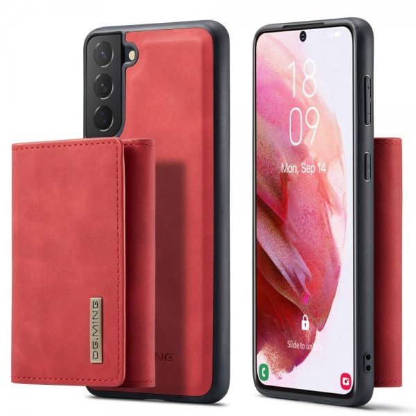Dg.Ming Samsung Galaxy S23 Plus -kuori M1 Series irrotettava korttikotelo punainen