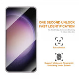 Enkay Samsung Galaxy S23 Plus -kuori näytönsuojalla, nahkakuvioitu, violetti