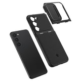 Spigen Samsung Galaxy S23 Plus -suojakuori, Optik Armor, musta