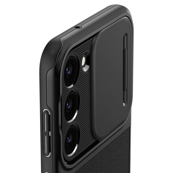 Spigen Samsung Galaxy S23 Plus -suojakuori, Optik Armor, musta