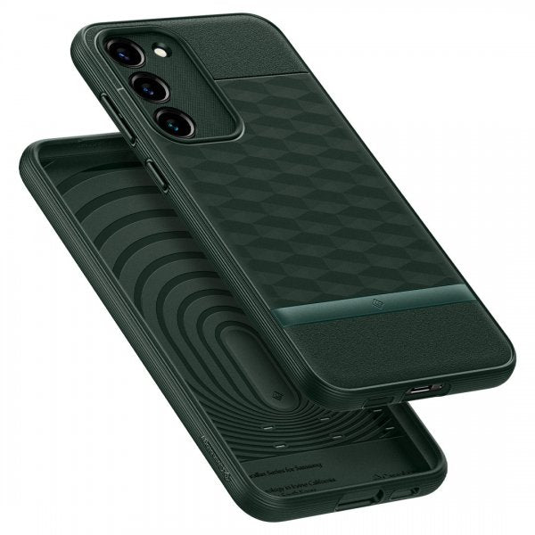 Caseology Samsung Galaxy S23 Plus -suojakuori, Parallax Midnight Green