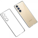 Sulada Samsung Galaxy S23 Plus -kuori, hopeanvärinen pinnoitettu reuna