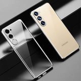 Sulada Samsung Galaxy S23 Plus -kuori, hopeanvärinen pinnoitettu reuna