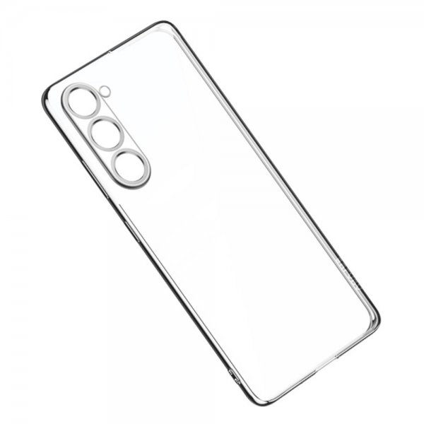 Sulada Samsung Galaxy S23 Plus -kuori, hopeanvärinen pinnoitettu reuna
