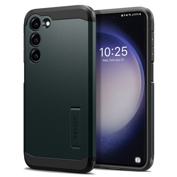 Spigen Samsung Galaxy S23 Plus -suojakuori Tough Armor, Abyss Green