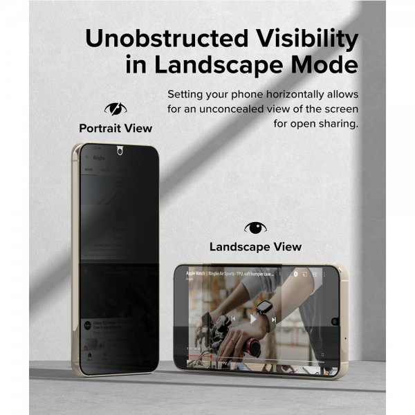 Ringke Samsung Galaxy S23 Plus -suojalasi Privacy Glass