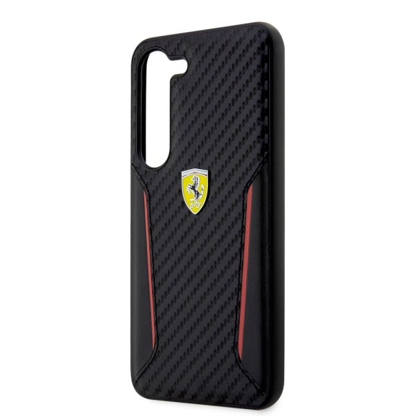 Ferrari Samsung Galaxy S23 Kuori Carbon & Stripe Musta