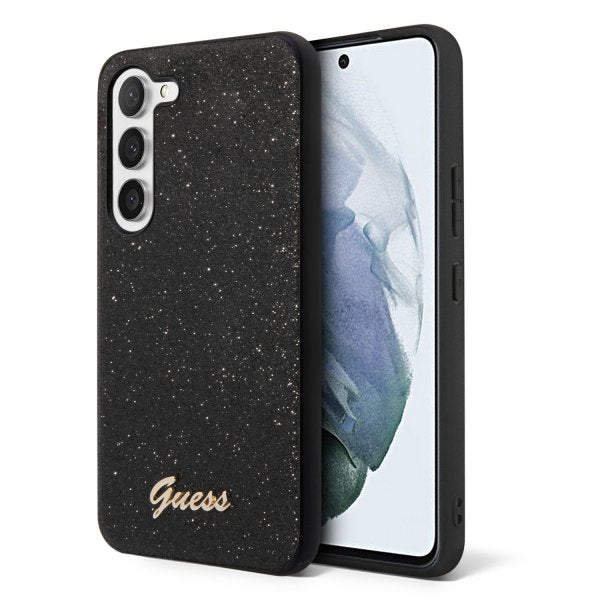 Guess Samsung Galaxy S23 Kuori Fixed Glitter Case Musta