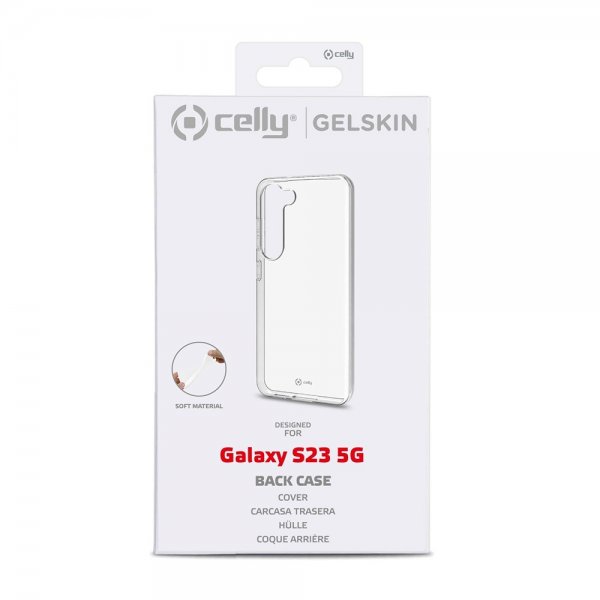 Celly Samsung Galaxy S23 Suojakuori GELSKIN Läpinäkyvä