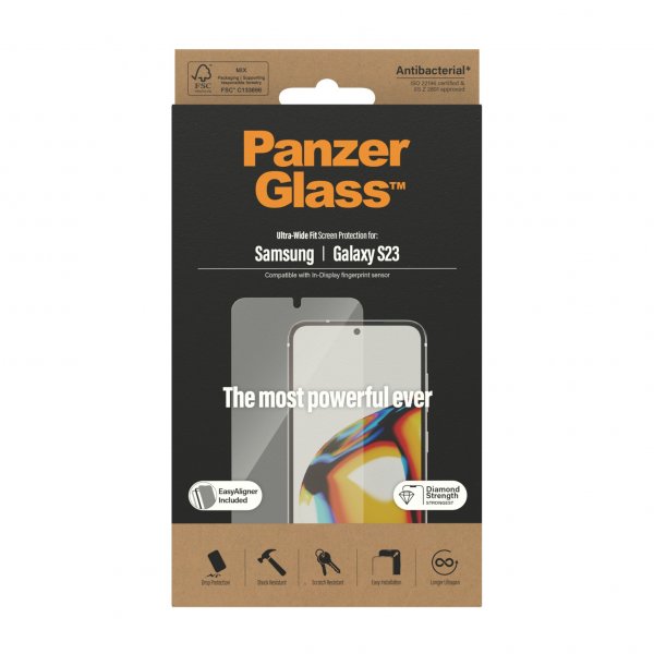 PanzerGlass Samsung Galaxy S23 Näytönsuoja Ultra-Wide Fit EasyAligner