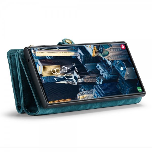 CaseMe Samsung Galaxy S23 Ultra -kotelo, 008 Series, irrotettava kuori, petrolinsininen