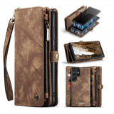 CaseMe Samsung Galaxy S23 Ultra Kotelo 008 Series Irrotettava Kuori Ruskea