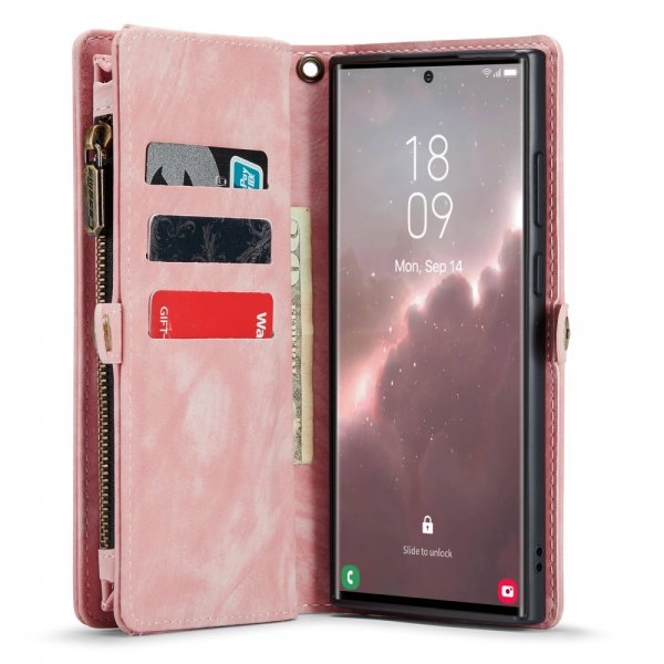 CaseMe Samsung Galaxy S23 Ultra Kotelo 008 Series Irrotettava Kuori Pinkki