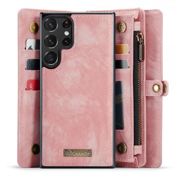 CaseMe Samsung Galaxy S23 Ultra Kotelo 008 Series Irrotettava Kuori Pinkki