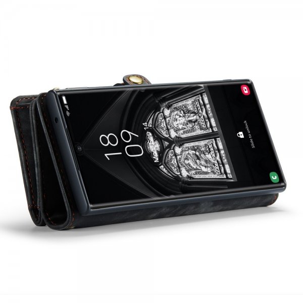 CaseMe Samsung Galaxy S23 Ultra Kotelo 008 Series Irrotettava Kuori Musta