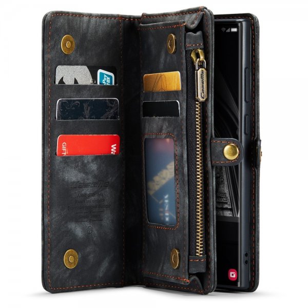 CaseMe Samsung Galaxy S23 Ultra Kotelo 008 Series Irrotettava Kuori Musta