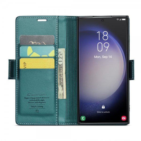 CaseMe Samsung Galaxy S23 Ultra -kotelo 023 Series Vihreä