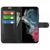 Nordic Covers Samsung Galaxy S23 Ultra Litchi Raven Black -suojakotelo