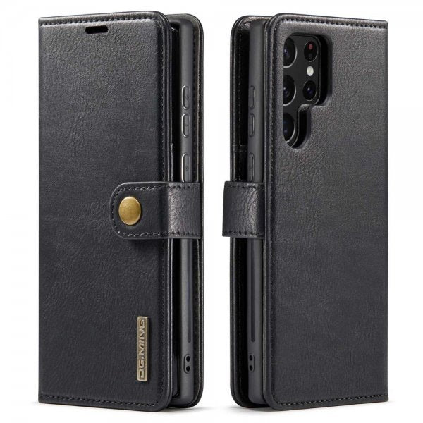 Dg.Ming Samsung Galaxy S23 Ultra Kotelo irrotettavalla kuorella Musta