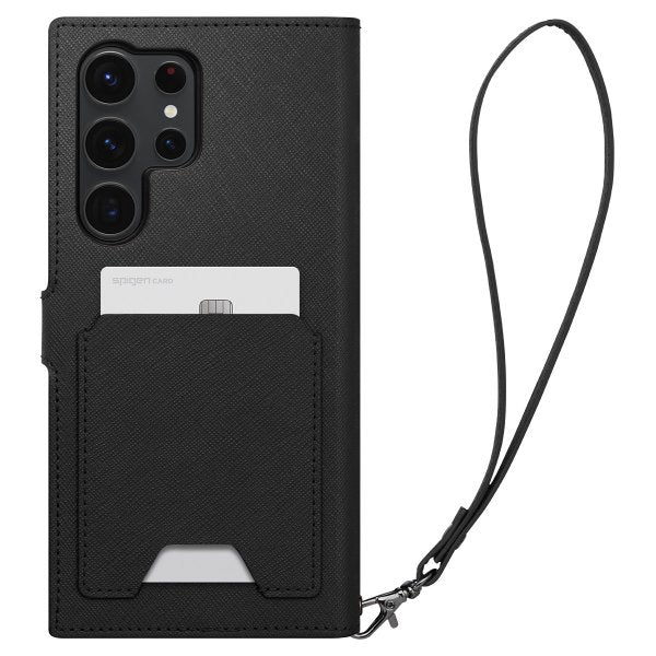 Spigen Samsung Galaxy S23 Ultra Wallet S Plus -kotelo, musta
