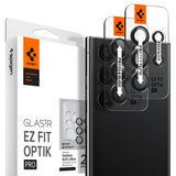 Spigen Samsung Galaxy S23 Ultra Kameran suoja GLAS.tR EZ Fit Optik Pro Musta 2-pakkaus