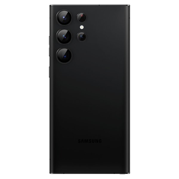 Spigen Samsung Galaxy S23 Ultra Kameran suoja GLAS.tR EZ Fit Optik Pro Musta 2-pakkaus