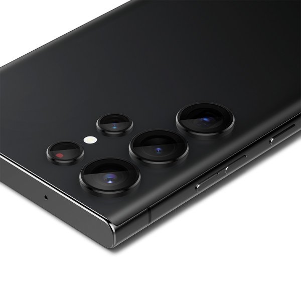 Spigen Samsung Galaxy S23 Ultra Kameran suoja GLAS.tR EZ Fit Optik Pro Musta 2-pakkaus