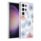 Samsung Galaxy S23 Ultra Kuori Kukkakuvio MagSafe Punainen Sininen