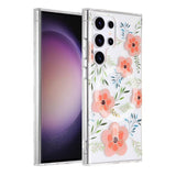 Samsung Galaxy S23 Ultra Kuori Kukkakuvio MagSafe Pinkki