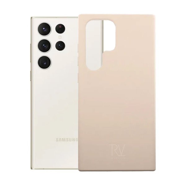 Rvelon Samsung Galaxy S23 Ultra Silikonikuori Beige