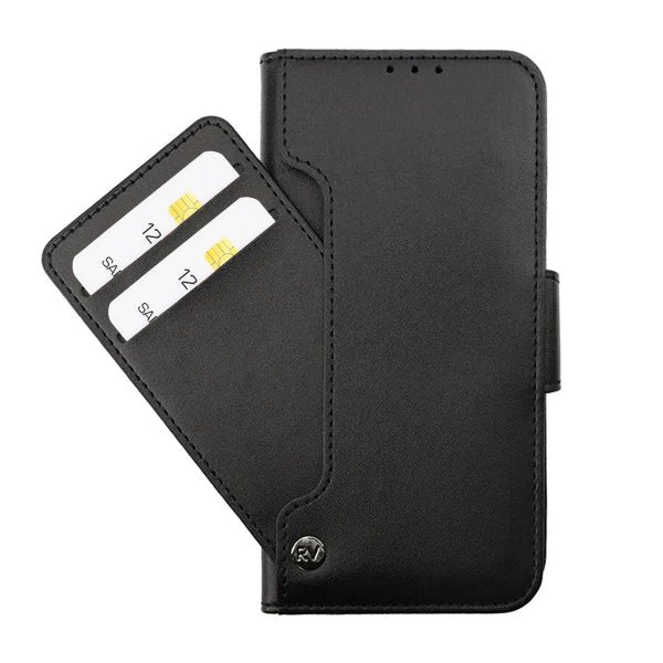 Rvelon Samsung Galaxy S23 Ultra Flip-suojakotelo korttipaikalla, musta