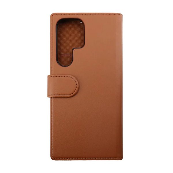 Rvelon Samsung Galaxy S23 Ultra Kotelo Magneettinen Irrotettava Kuori Ruskea