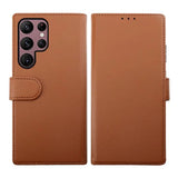 Rvelon Samsung Galaxy S23 Ultra Kotelo Magneettinen Irrotettava Kuori Ruskea