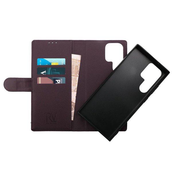 Rvelon Samsung Galaxy S23 Ultra Kotelo Magneettinen Irrotettava Kuori Violetti