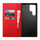Rvelon Samsung Galaxy S23 Ultra Kotelo Magneettinen Irrotettava Kuori Punainen