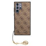 Guess Samsung Galaxy S23 Ultra -suojakuori 4G Charms, ruskea
